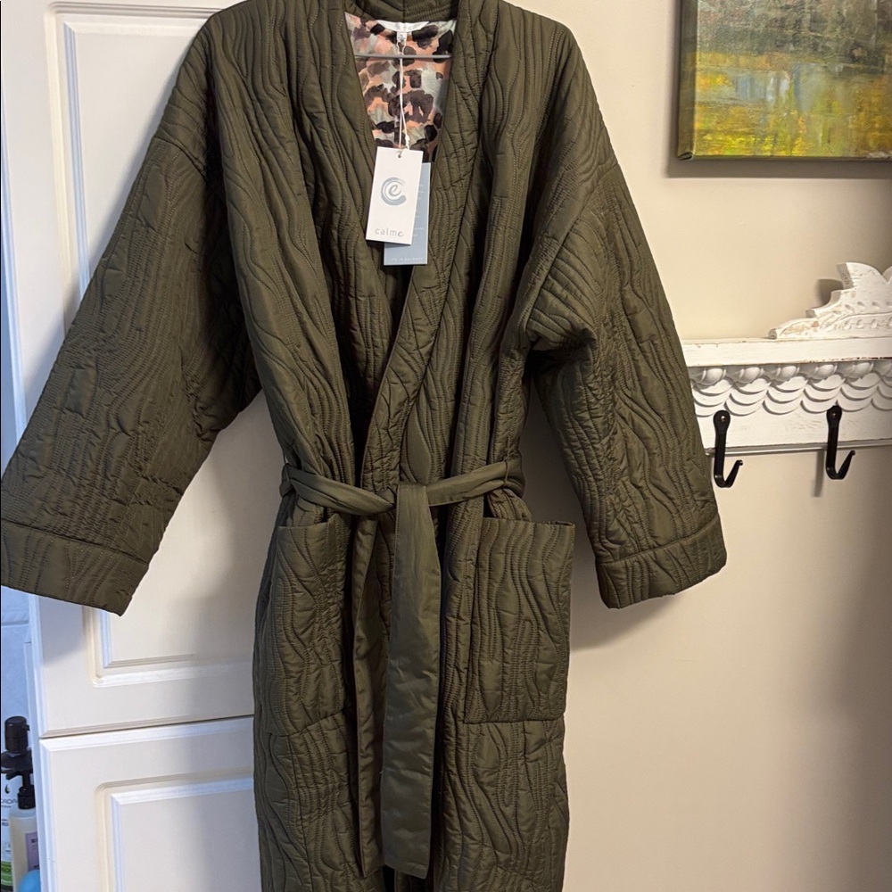 Calme by Johnny Was long wrap coat XL - Picture 8 of 10
